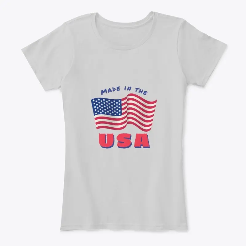 Tee Neck T shirt USA